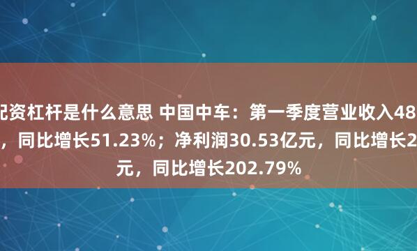 配资杠杆是什么意思 中国中车：第一季度营业收入486.71亿元，同比增长51.23%；净利润30.53亿元，同比增长202.79%