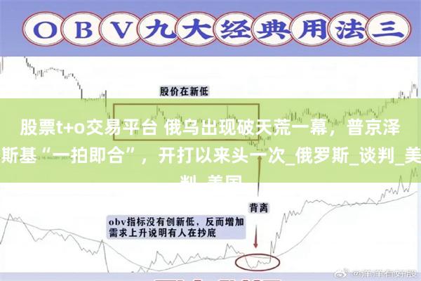 股票t+o交易平台 俄乌出现破天荒一幕，普京泽连斯基“一拍即合”，开打以来头一次_俄罗斯_谈判_美国