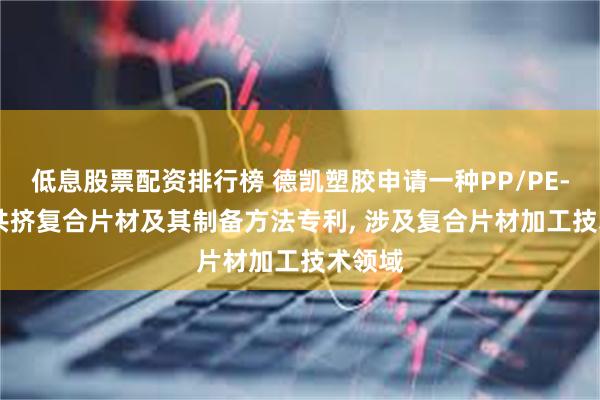 低息股票配资排行榜 德凯塑胶申请一种PP/PE-HIPS共挤复合片材及其制备方法专利, 涉及复合片材加工技术领域