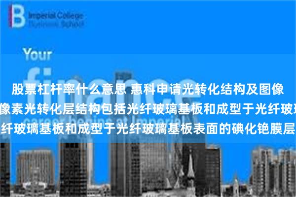 股票杠杆率什么意思 惠科申请光转化结构及图像传感器成像设备专利, 像素光转化层结构包括光纤玻璃基板和成型于光纤玻璃基板表面的碘化铯膜层